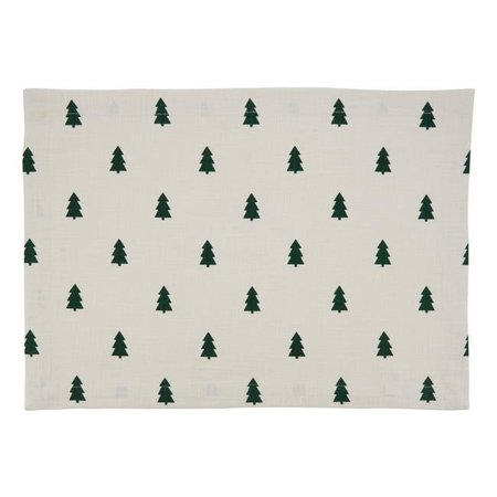 SARO LIFESTYLE SARO 502.I1420B Holiday Placemats with Christmas Tree Design - Set of 4 502.I1420B